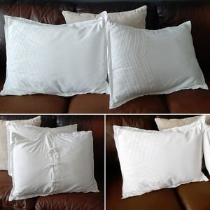 WEST ELM Roar & Rabbit Pillow Shams tie chevron